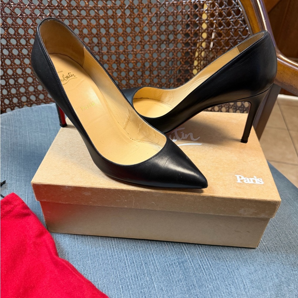 Christian Louboutin Black Heels with Signature Red Soles